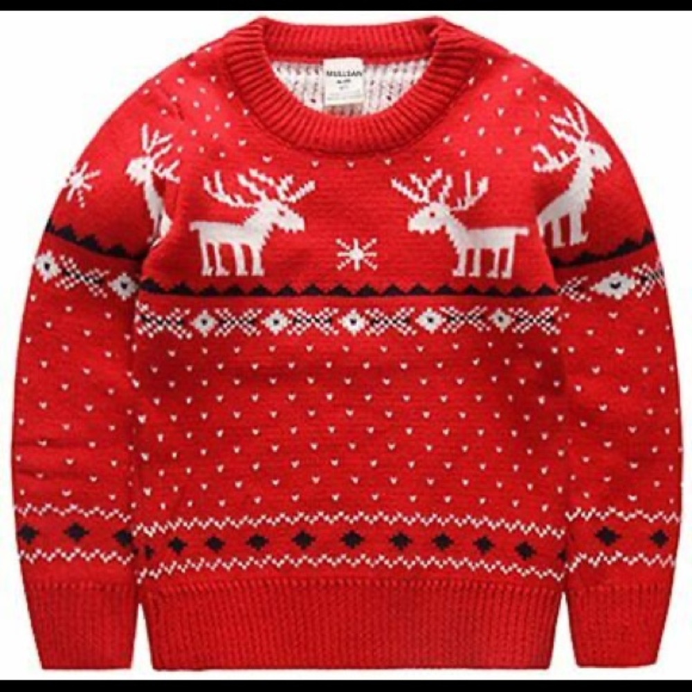 Childrens Cotton Christmas Ugly Sweater Pullover Outfit for Christmas